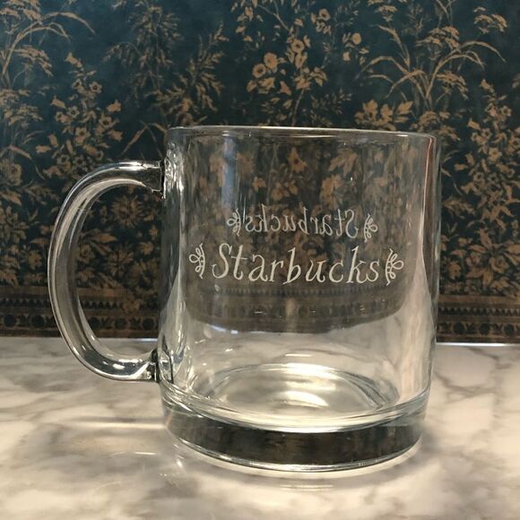 Vintage Starbucks Etched Logo Mug - Picture 1 of 3
